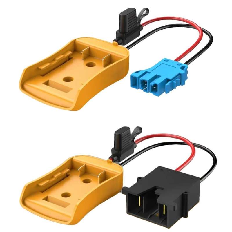 For DeWalt DCB Series 18V / 20V Lithium Battery Adapter with UPS Harness Connector(Blue)