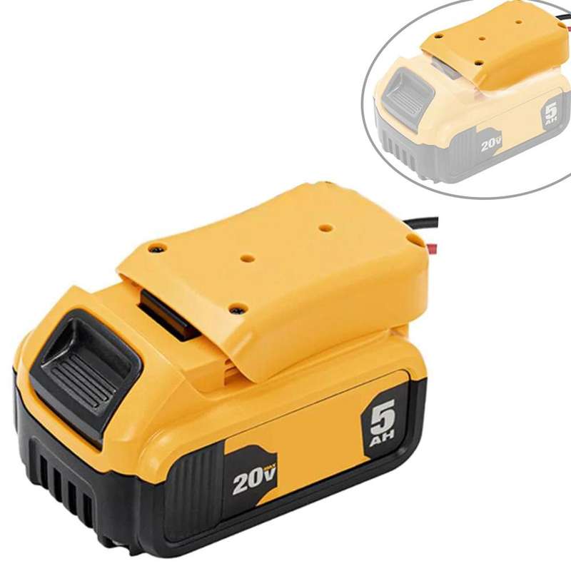 For DeWalt DCB Series 18V / 20V Lithium Battery Adapter with UPS Harness Connector(Blue)