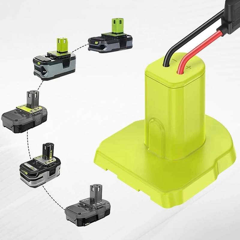 For RYOBI 18V Lithium Battery Adapter Converter with UPS Harness Connector(Blue)