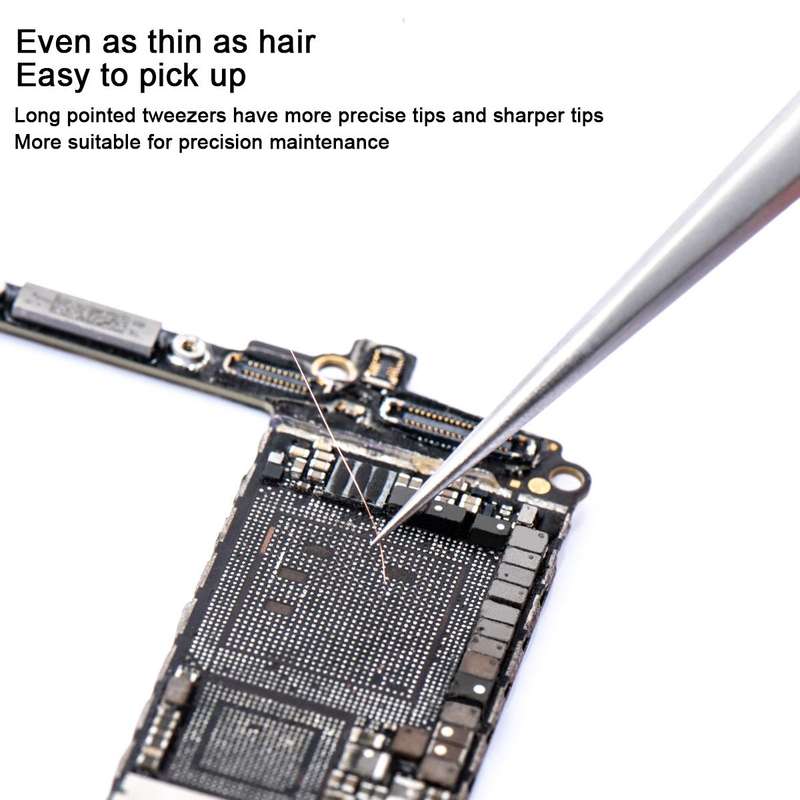 MEGA-IEDA High Hard Non-magnetic Stainless Steel Repair Tweezers, Model:Short Tip