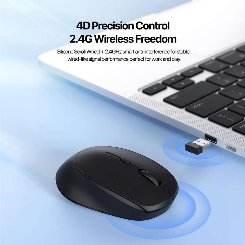 DUX DUCIS DM Series Bluetooth 2.4GHz Wireless Mouse(Black)
