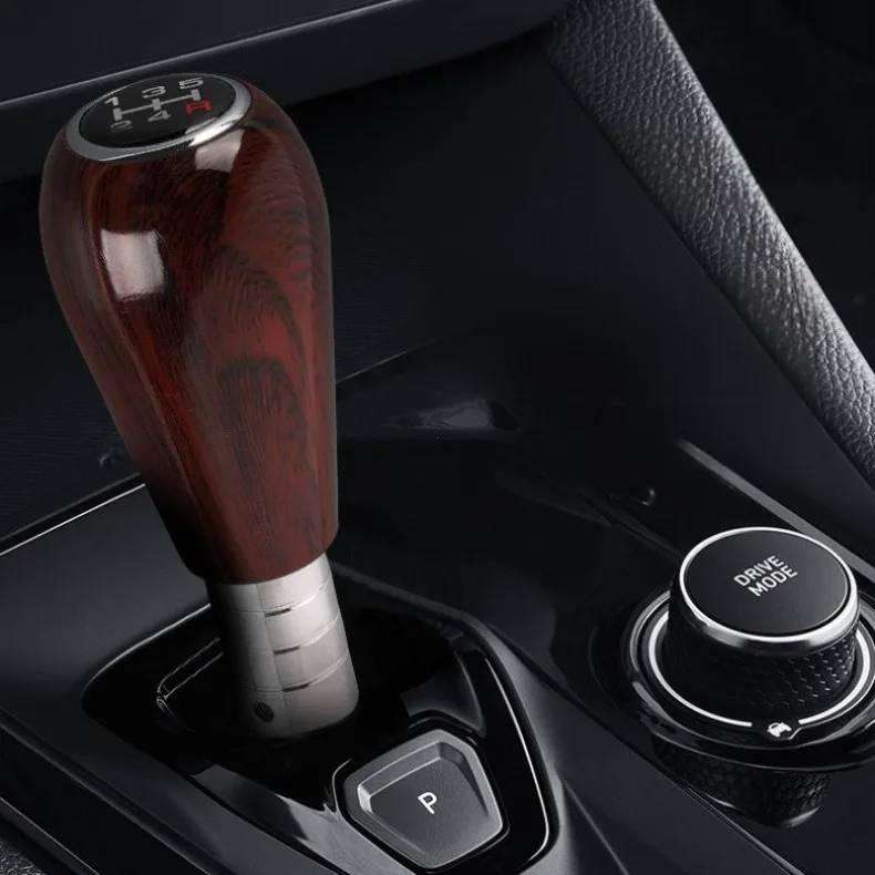 Car Manual Gear Lever Knob Aluminum Alloy Gear Shift Knob(Wood Grain B Type)