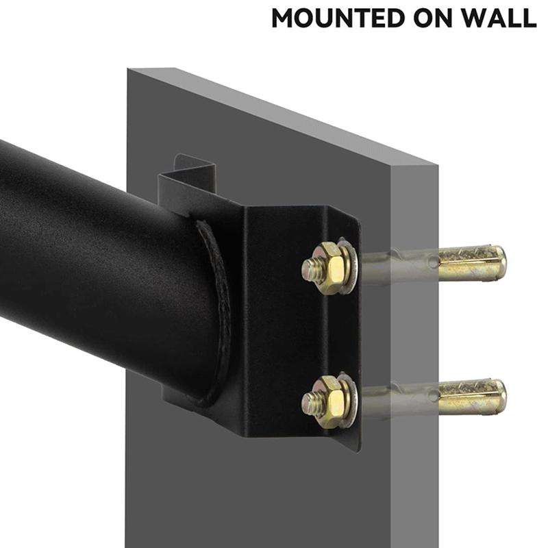 Solar Street Light Bracket Outdoor Light Metal Mounting Pole Extension Arm(Black)