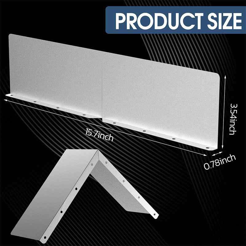2pcs / Set Gutter Splash Guard for House Roof Rainwater Diverter(Silver)
