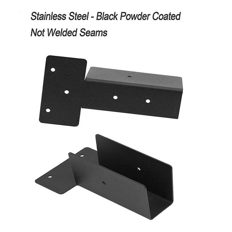 4pcs / Set Heavy-duty Pergola Upper Support Bracket Building Frame Connection Fixer(Black)