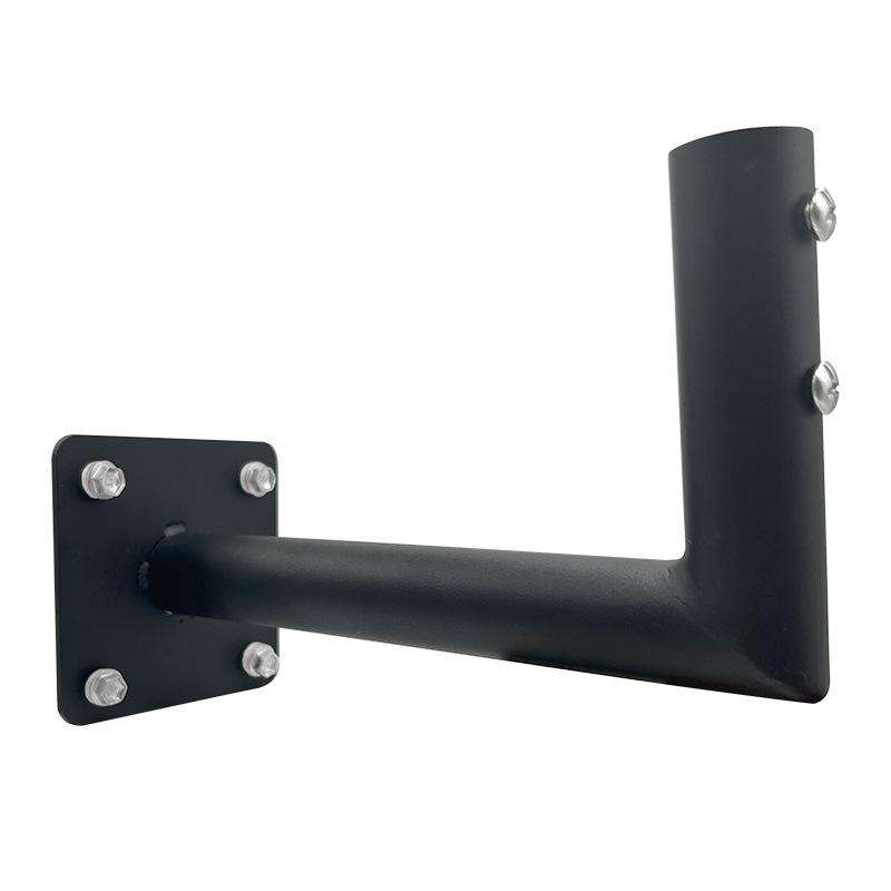 Eaves Weather Vane L-shaped Bracket Outdoor TV Antenna Mounting Stand(Black)