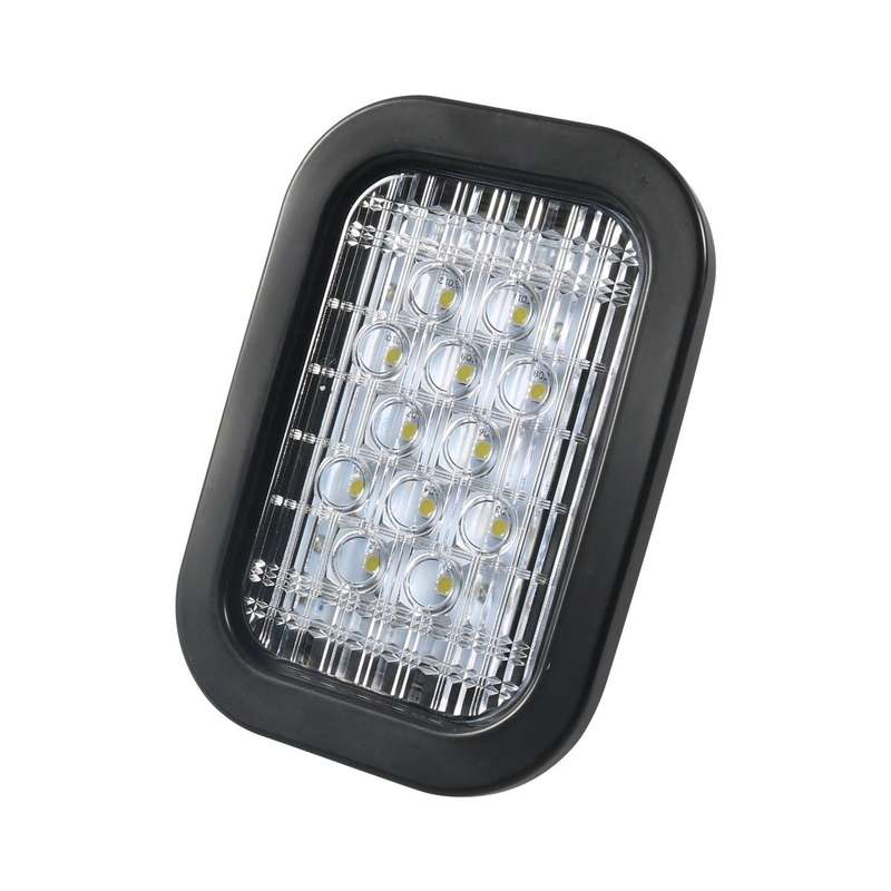 Trailer / RV / Truck 12LEDs Rectangle Tail Light with Plug(White Light)