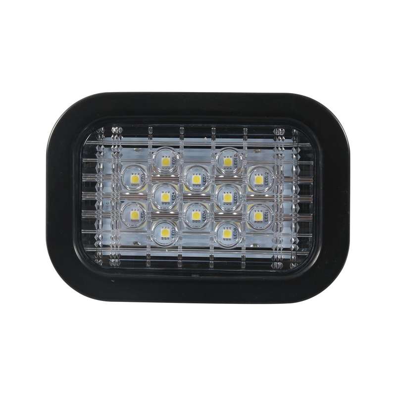 Trailer / RV / Truck 12LEDs Rectangle Tail Light with Plug(White Light)
