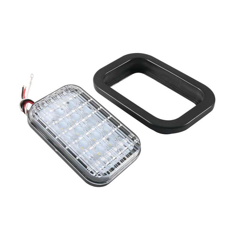 Trailer / RV / Truck 12LEDs Rectangle Tail Light with Plug(White Light)