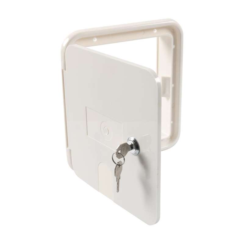 RV / Camper Power Cable Hatch with Screws and Key(White)