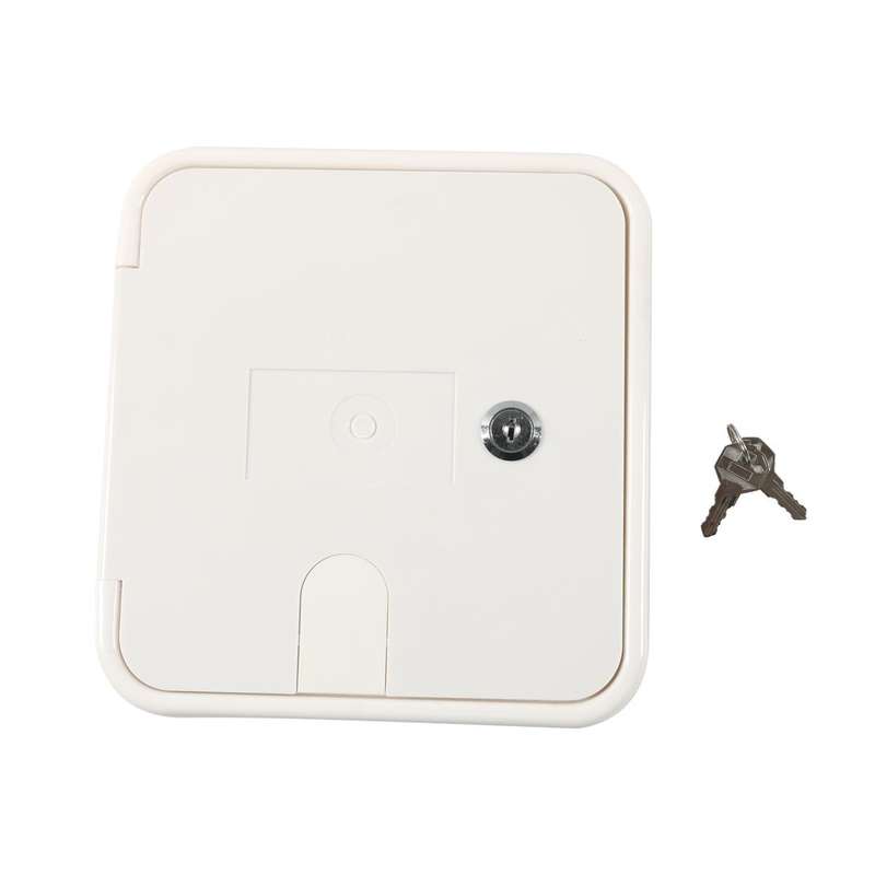 RV / Camper Power Cable Hatch with Screws and Key(White)