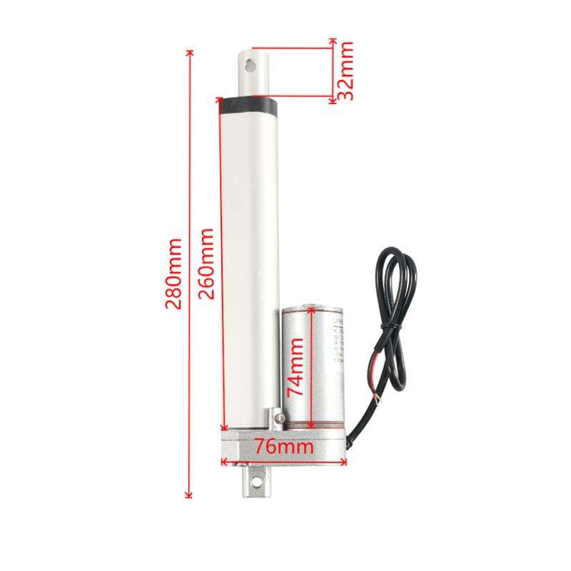 RV DIY 150mm Stroke 12V Electric Telescopic Linear Actuator with Switch Controller(Silver)