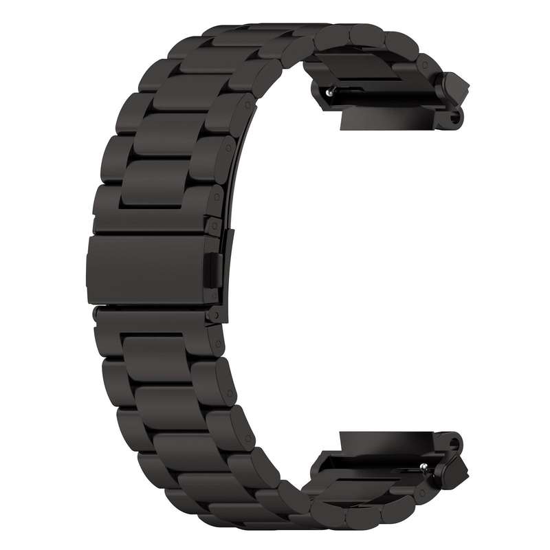 For Huami Amazfit Active Edge A2212 / A2213 Tri-beads Flat Buckle Titanium Alloy Watch Band(Silver)