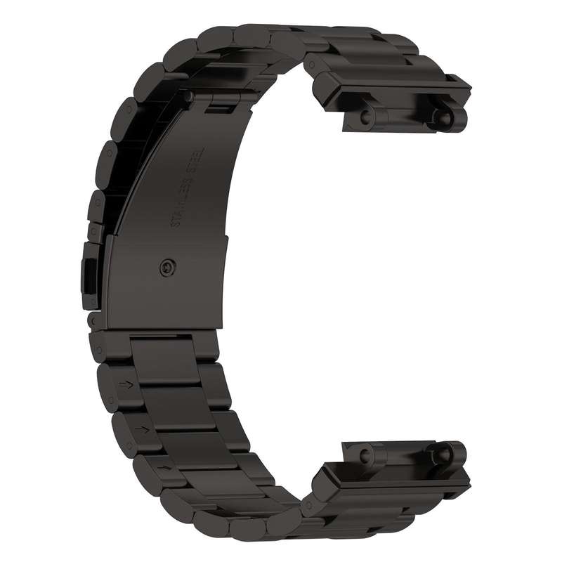 For Huami Amazfit Active Edge A2212 / A2213 Tri-beads Flat Buckle Titanium Alloy Watch Band(Silver)