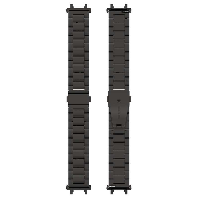For Huami Amazfit Active Edge A2212 / A2213 Tri-beads Flat Buckle Titanium Alloy Watch Band(Silver)