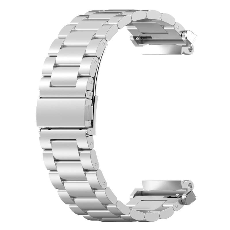 For Huami Amazfit Active Edge A2212 / A2213 Tri-beads Flat Buckle Titanium Alloy Watch Band(Silver)
