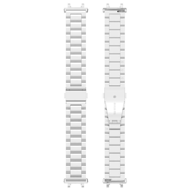 For Huami Amazfit Active Edge A2212 / A2213 Tri-beads Flat Buckle Titanium Alloy Watch Band(Silver)