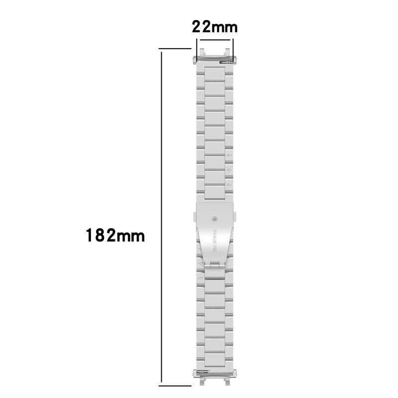 For Huami Amazfit Active Edge A2212 / A2213 Tri-beads Flat Buckle Titanium Alloy Watch Band(Silver)
