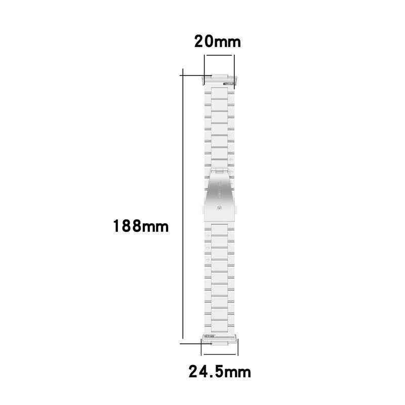 For Huawei Watch Fit 2 Tri-beads Flat Buckle Titanium Alloy Watch Band(Silver)