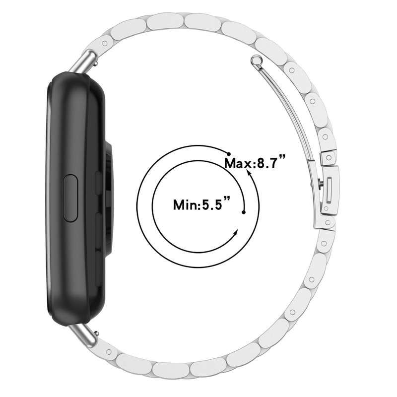 For Huawei Watch Fit 2 Tri-beads Flat Buckle Titanium Alloy Watch Band(Silver)