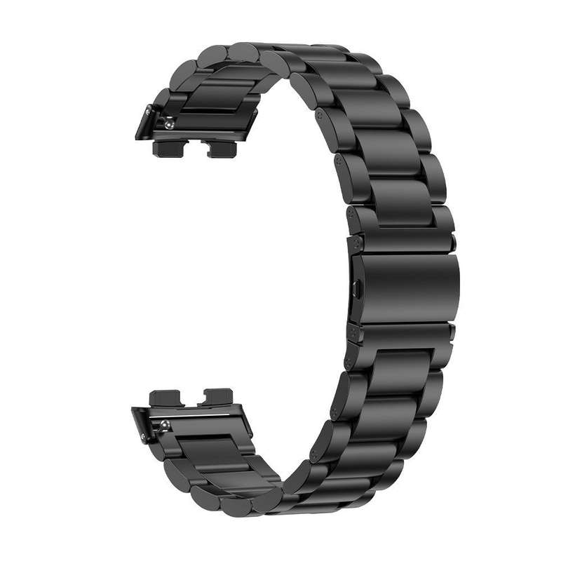 For Huawei Band 10 / 9 / 8 Tri-beads Flat Buckle Titanium Alloy Watch Band(Silver)
