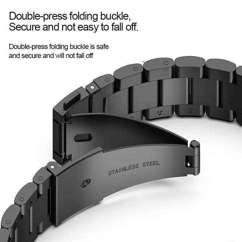 For Huawei Watch Fit 4 / 4 Pro / 3 Tri-beads Flat Buckle Titanium Alloy Watch Band(Silver)