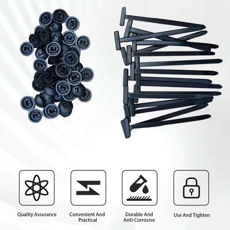 100pcs / Pack Nylon Universal Cable Tie Buckle(Black)