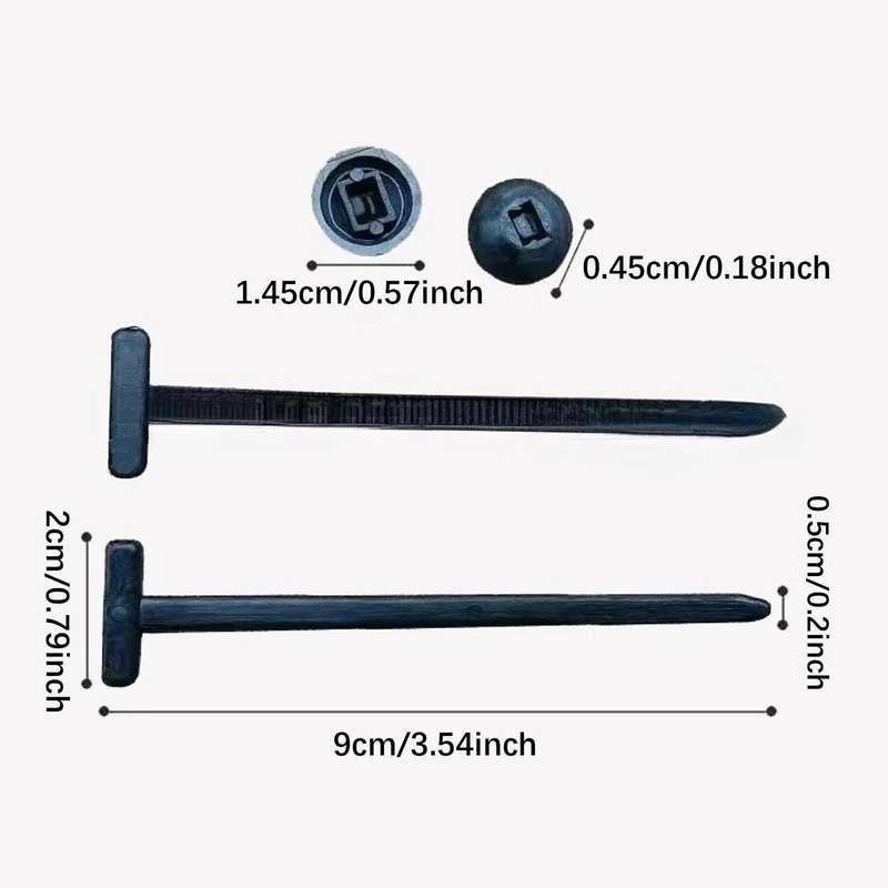 100pcs / Pack Nylon Universal Cable Tie Buckle(Black)