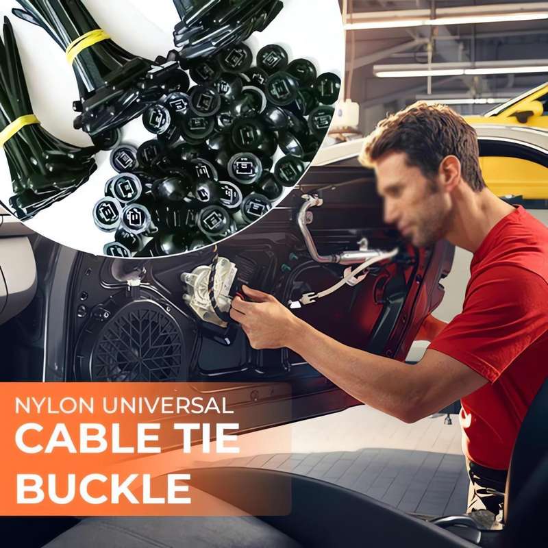 100pcs / Pack Nylon Universal Cable Tie Buckle(Black)