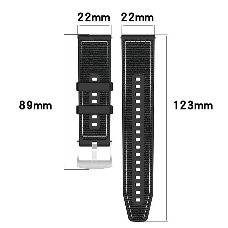 For Garmin Forerunner 220/235/735/735XT 20mm xDfind Hybrid Nylon Braid Silicone Watch Band(Midnight