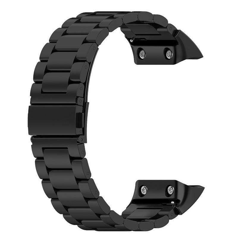 For Garmin Forerunner 35 / 30 Tri-beads Flat Buckle Titanium Alloy Watch Band(Silver)