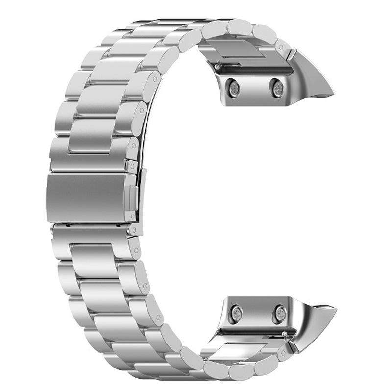 For Garmin Forerunner 35 / 30 Tri-beads Flat Buckle Titanium Alloy Watch Band(Silver)