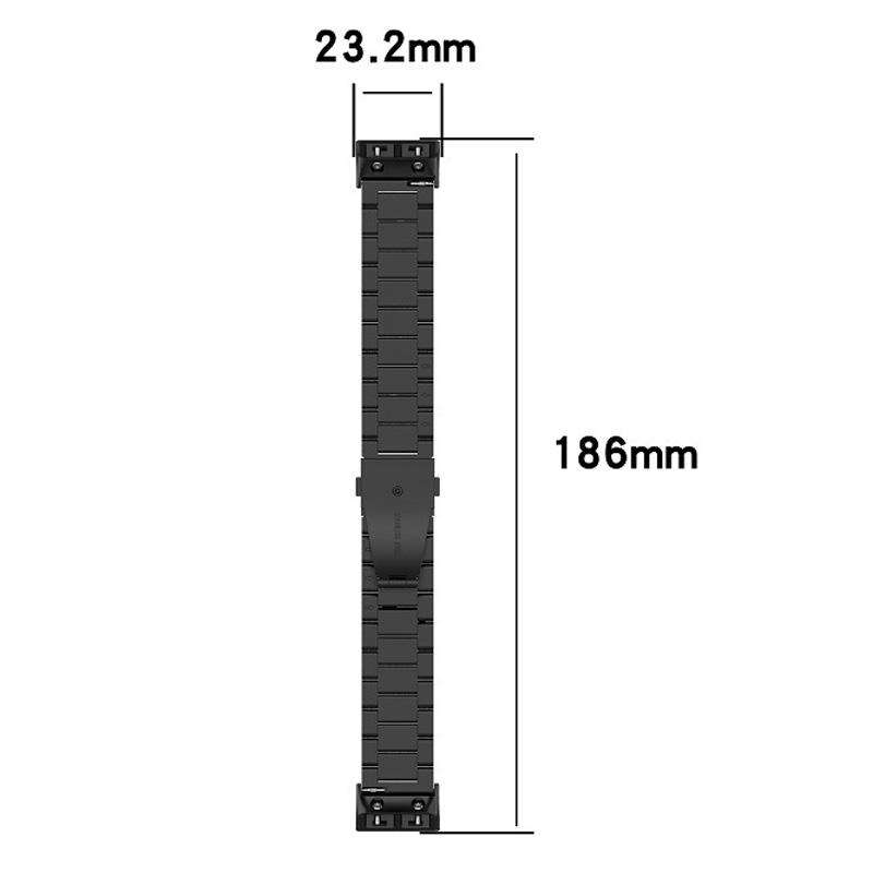 For Garmin Forerunner 35 / 30 Tri-beads Flat Buckle Titanium Alloy Watch Band(Silver)