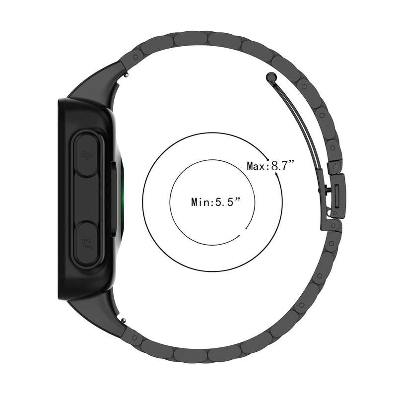 For Garmin forerunner 45 / 45S / Swim 2 Tri-beads Flat Buckle Titanium Alloy Watch Band(Silver)
