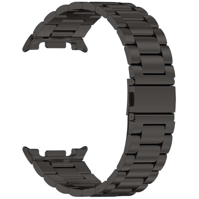For Samsung Galaxy Watch8 /8 Ultra 2 Tri-beads Flat Buckle Titanium Alloy Watch Band(Silver)