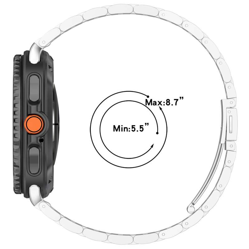 For Samsung Galaxy Watch8 /8 Ultra 2 Tri-beads Flat Buckle Titanium Alloy Watch Band(Silver)