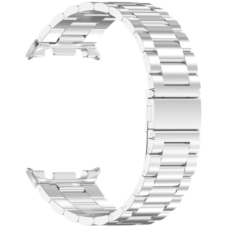 For Samsung Galaxy Watch8 /8 Ultra 2 Tri-beads Flat Buckle Titanium Alloy Watch Band(Silver)