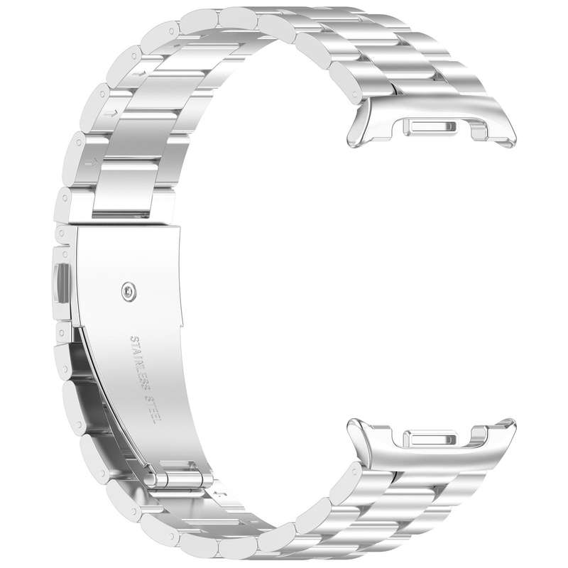 For Samsung Galaxy Watch8 /8 Ultra 2 Tri-beads Flat Buckle Titanium Alloy Watch Band(Silver)