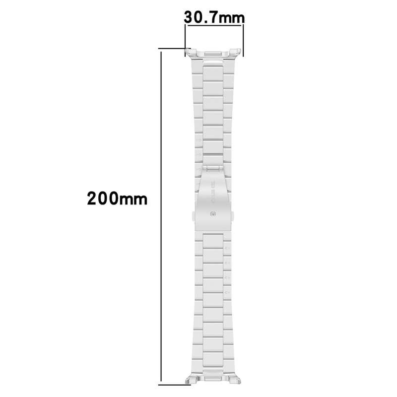 For Samsung Galaxy Watch8 /8 Ultra 2 Tri-beads Flat Buckle Titanium Alloy Watch Band(Silver)