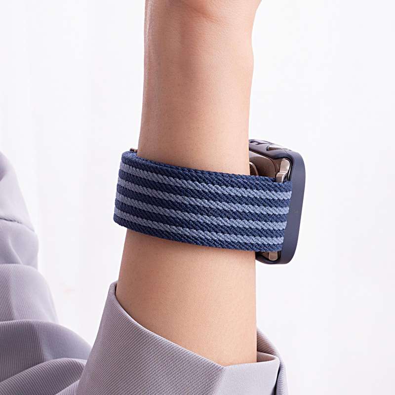 For Apple Watch 42mm / 41mm / 40mm / 38mm Mecha Armor Magnetic Buckle Nylon Watch Band(Brown)