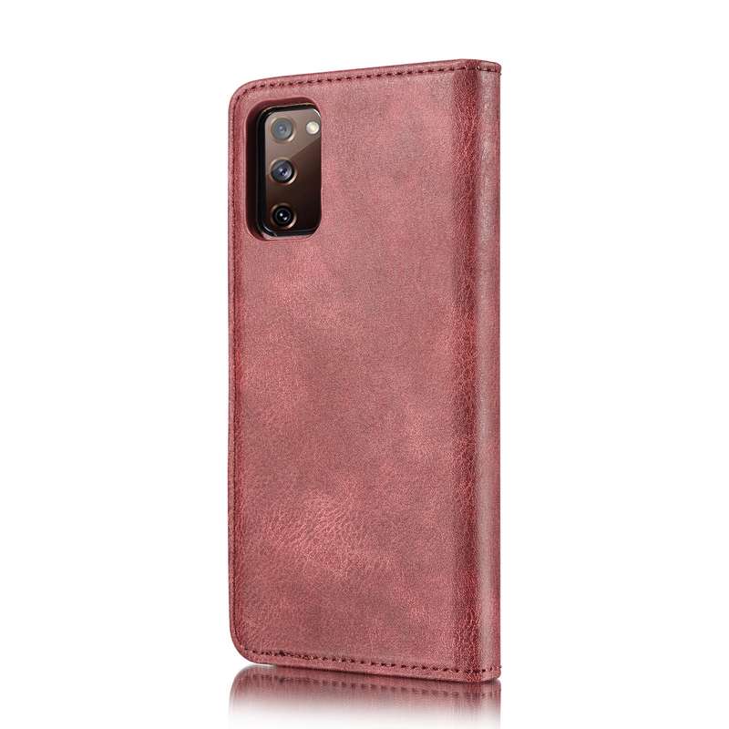 For Samsung Galaxy S20 FE DG.MING Crazy Horse Texture Flip Detachable Magnetic Leather Case with Hol