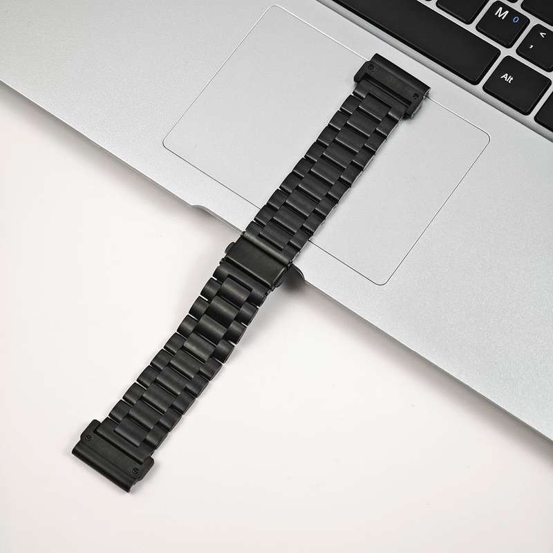 For Garmin 20mm Tri-beads Flat Buckle Titanium Alloy Watch Band, Tactix Connector(Silver)