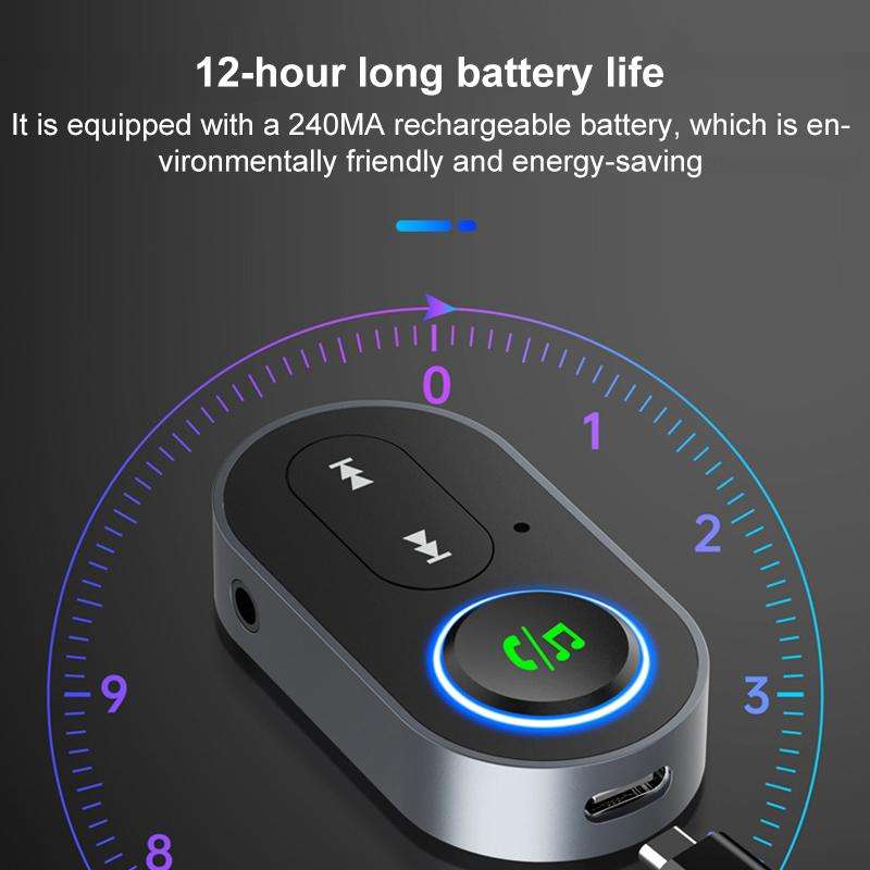 BR10 Car Bluetooth AUX Receiver Bluetooth Audio Adapter(Black)