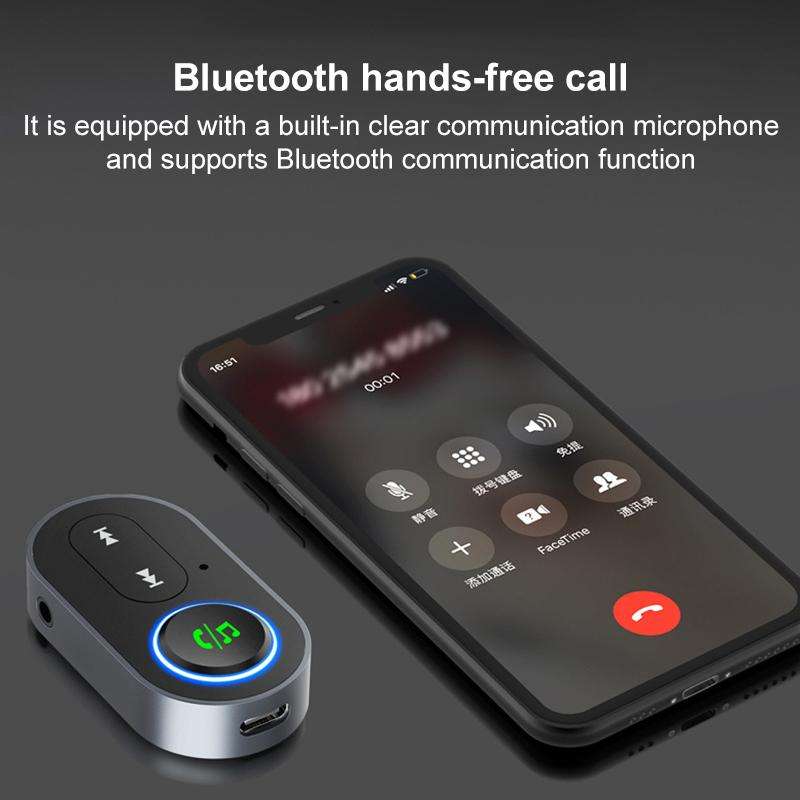 BR10 Car Bluetooth AUX Receiver Bluetooth Audio Adapter(Black)