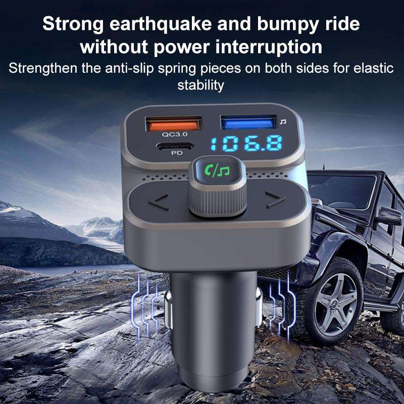 BC95 Car Bluetooth Hands-free Calling PD36W Fast Charging Car Voltage Monitoring(Black)
