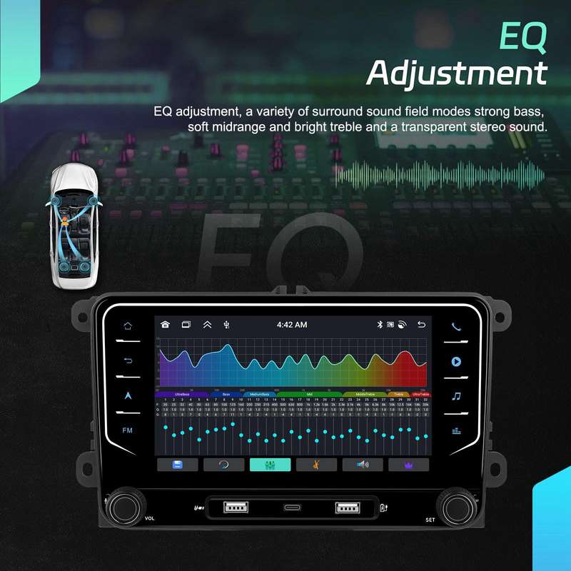 For Volkswagen Android 15 7 inch Wireless CarPlay Car Player Central Control Navigation Machine, Spe
