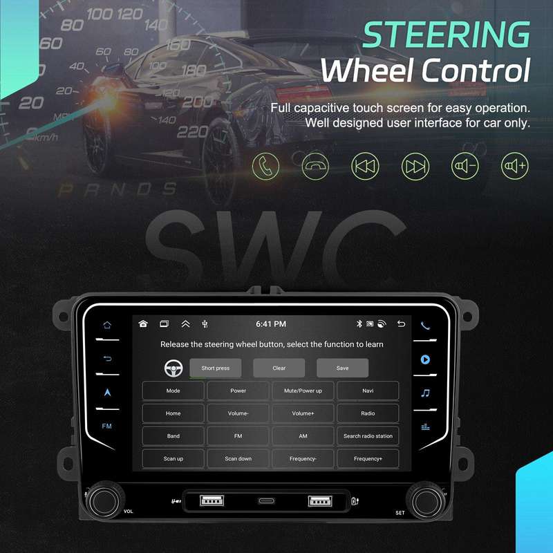 For Volkswagen Android 15 7 inch Wireless CarPlay Car Player Central Control Navigation Machine, Spe