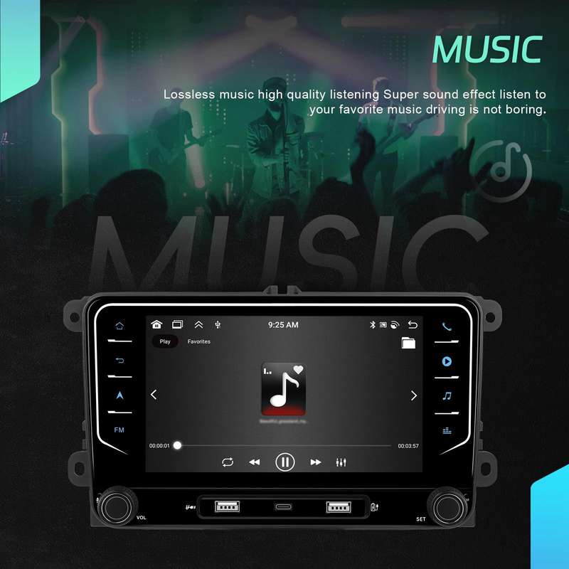 For Volkswagen Android 15 7 inch Wireless CarPlay Car Player Central Control Navigation Machine, Spe