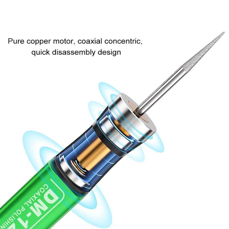 Mijing DM-12 Coaxial Polishing Pen with 7 Grinding Heads