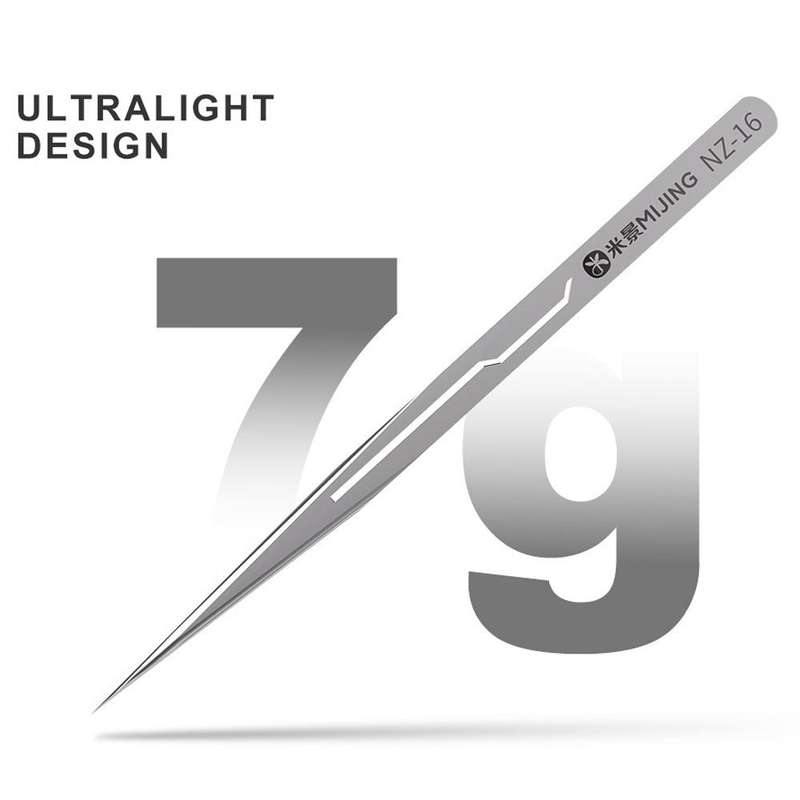 Mijing NZ-16 Non-Magnetic Ultralight 0.1mm Titanium Alloy Tweezers